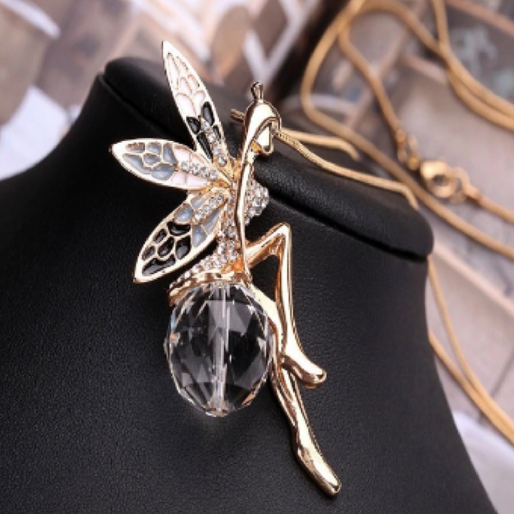 New 🎁 Rhinestone Fairy long necklace - Picture 2 of 8